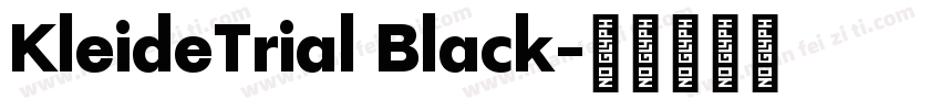 KleideTrial Black字体转换